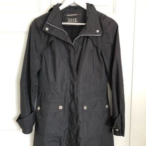 Black rain jacket